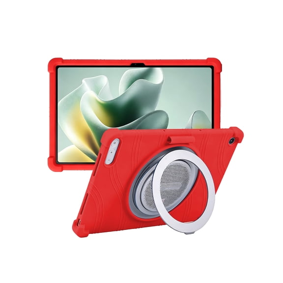 HYRACPO Silicone Case for MOTO PAD 70 GROOVE/Lenovo Tab Plus Gen 2 12.1 inch, Soft Flexible Shockproof Protective Tablet Cover, Anti-Scratch & Lightweight Slim Design-Red