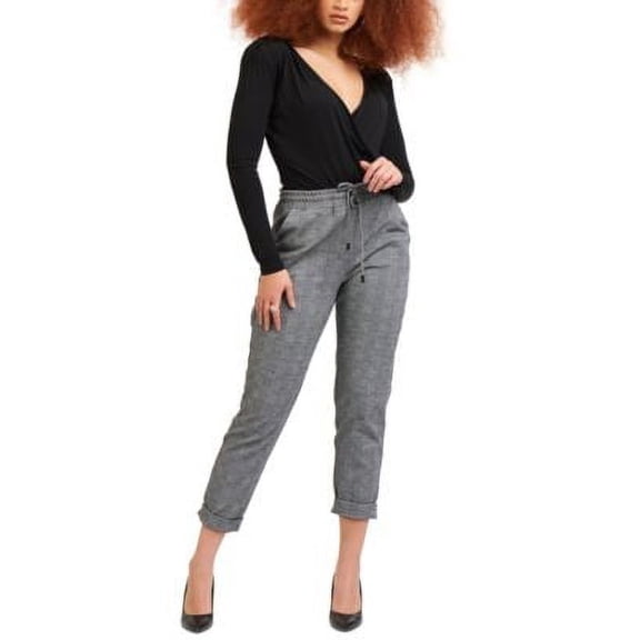 MSRP $59 Black Tape Wrap Thong Bodysuit Black Size Small