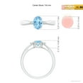 thumbnail image 3 of ANGARA Natural Tapered Shank Aquamarine Solitaire Ring with Diamond Accents in 14K White Gold for Women (Size-7x5mm) | March Birthstone, Anniversary, Jewelry Gift for Women | Natural Aquamarine Ring, 3 of 7