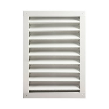Master Flow 18 in. W X 24 in. L White Aluminum Wall Louver