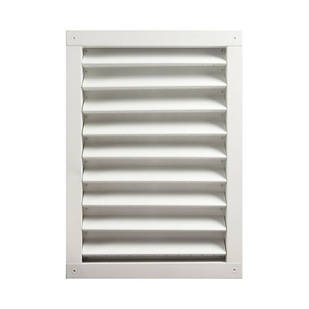 Master Flow 18 in. W X 24 in. L White Aluminum Wall Louver