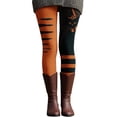 thumbnail image 2 of Halloween Orange High Waisted Leggings for Women knit Soft High Waisted Tummy Control Workout Yoga Pants S, 2 of 4