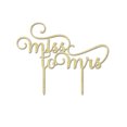thumbnail image 1 of Miss To Mrs Bridal Shower Cake Topper Custom Rustic Wooden Wedding Cake Topper Cake Decoration 7-8 Inches Wide, 1 of 3