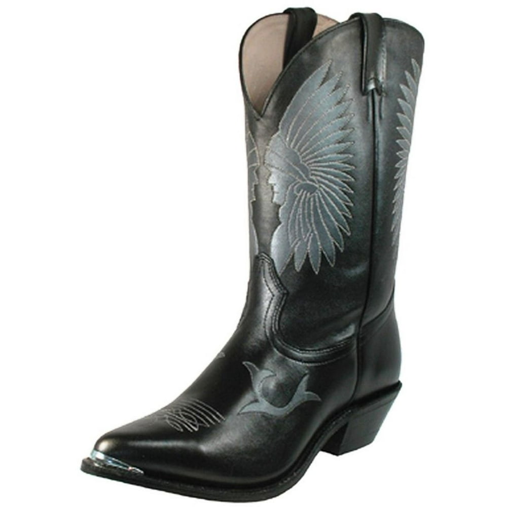 Silver Rebel Silver Rebel Western Boot Men Cowboy Leather Black Genesis 5418