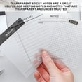 thumbnail image 3 of 6 uds notas adhesivas transparentes con marcas grabables, cinta impermeable PET, notas creativas y minimalistas a cuadros, 3 of 5
