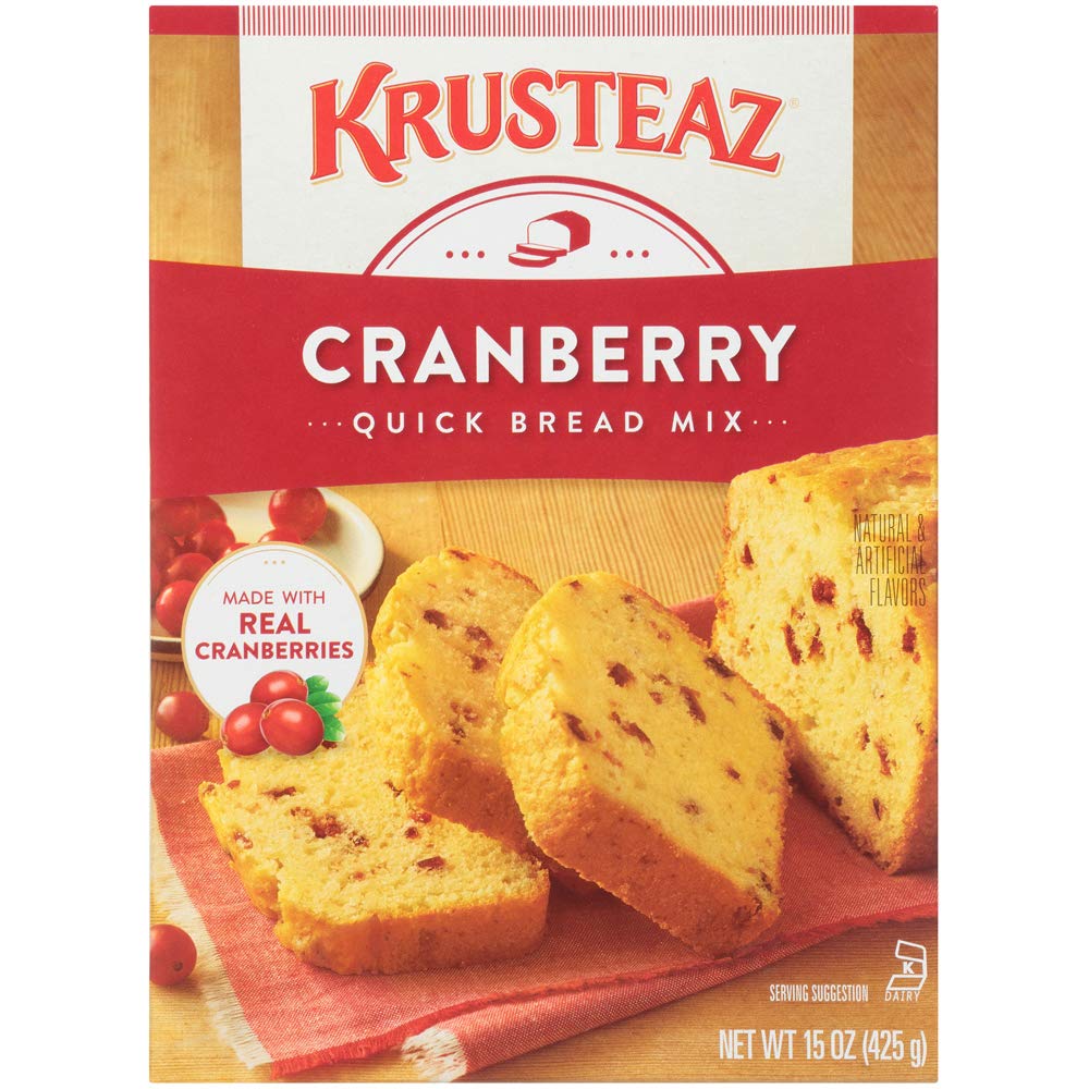 Krusteaz Cranberry Orange Quick Bread Mix, 18.6 Oz, 12Count