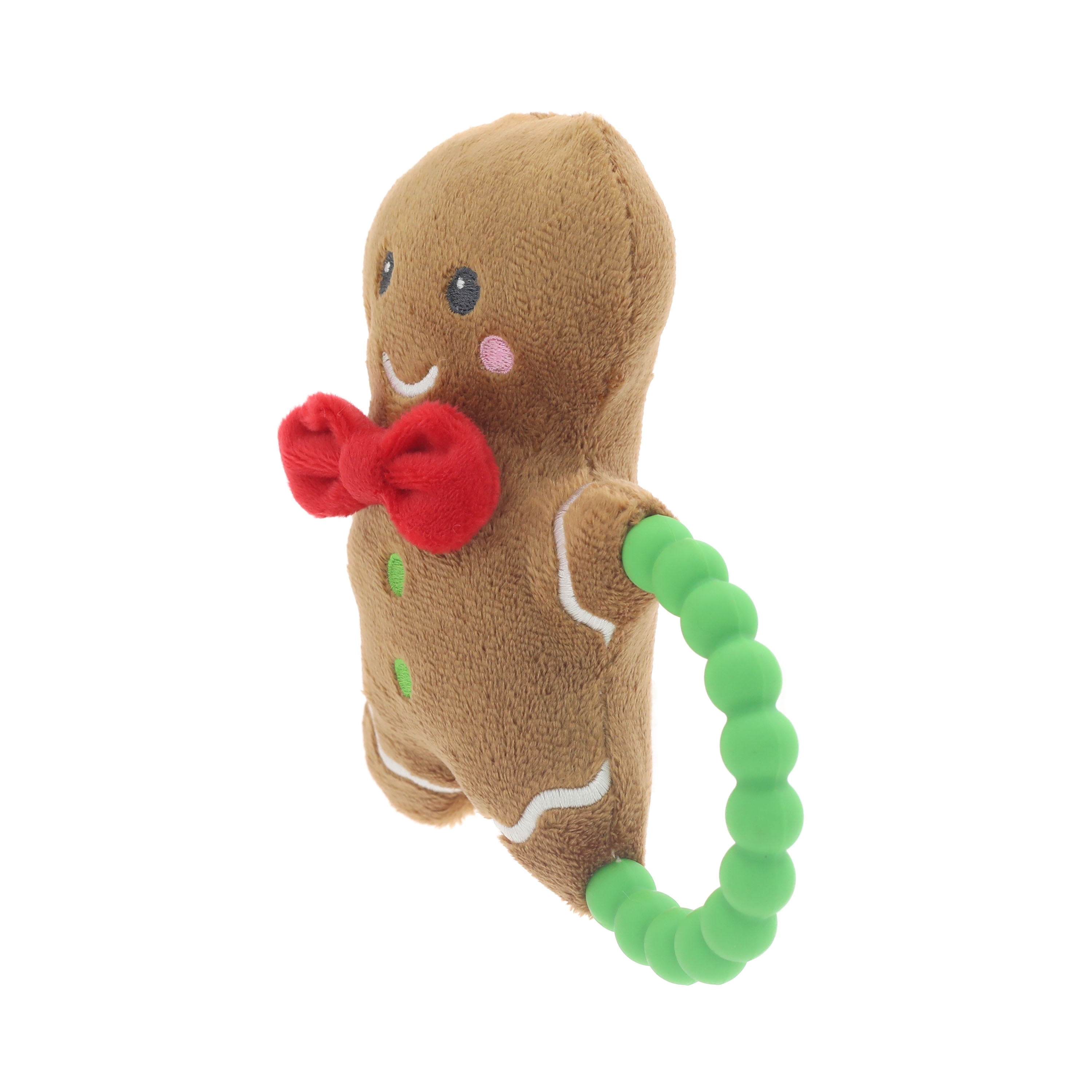 Spark.Create.Imagine. Brown Gingerbread Man Holiday Plush Rattle