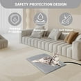 thumbnail image 3 of Cat Bed, OEIKPFN Heated Cat Bed for Indoor Cats & Small Dogs, Waterproof Dog Bed, 17.7''x17.7'', Gray, 3 of 8