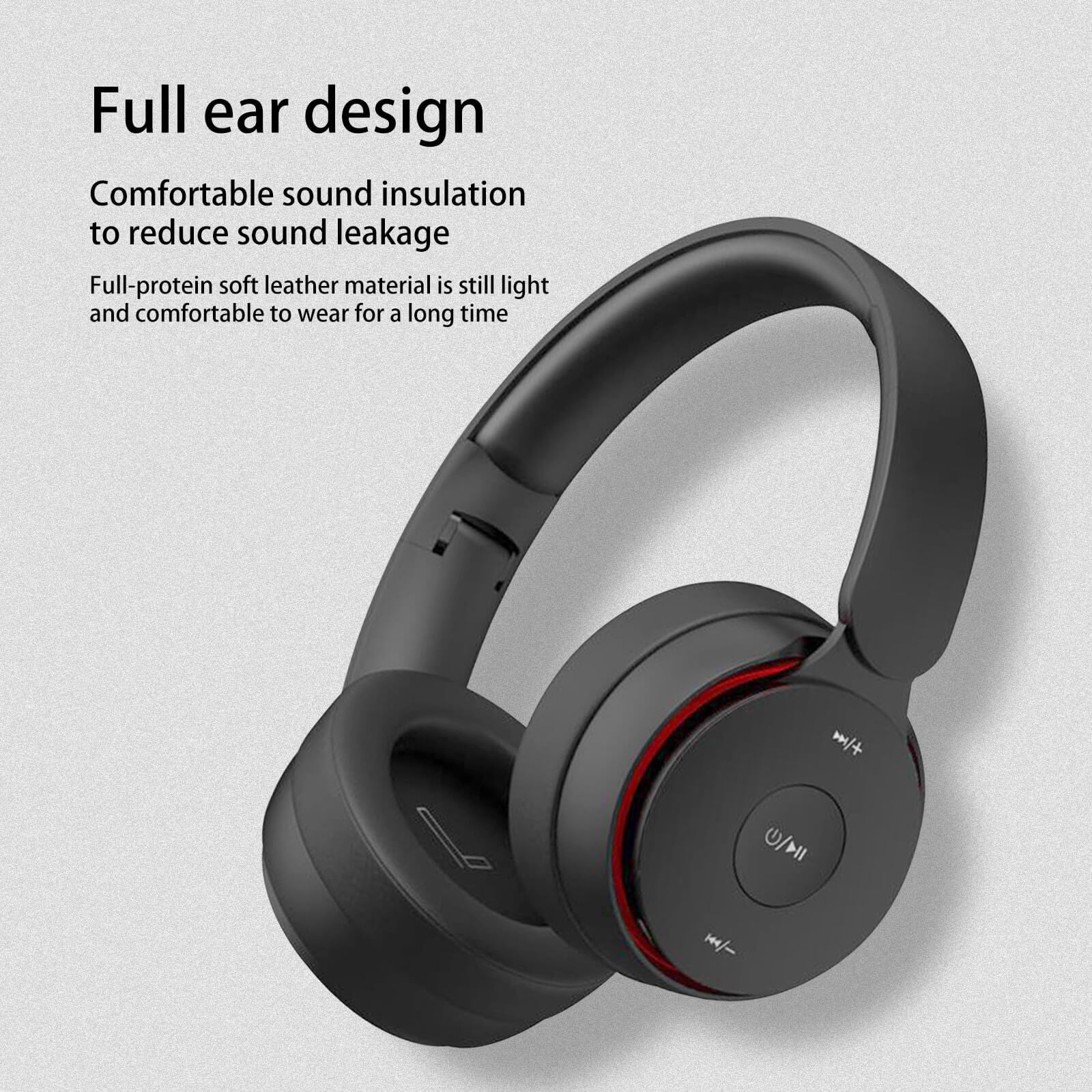 Hybrid Active Noise Cancelling Headphones, Wireless Over Ear Bluetooth Headphones, Hi-Fi Audio, Deep Bass, Comfort Fit Ear Cups, 30h Playtime for Home Office Travel