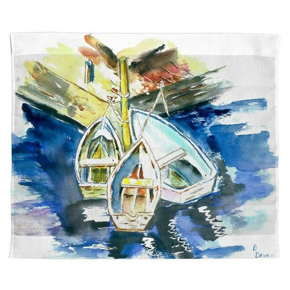 Betsy Drake TP226 Three Row Boats Outdoor Wall Hanging - 24 x 30 in.