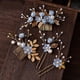 thumbnail image 5 of Tocado de novia Mori hada luz azul rosa blanco flor peine horquilla accesorios de vestido de novia coreano, 5 of 6