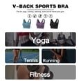 thumbnail image 2 of Brassière de Sport pour Femmes Yoga Course Entraînement Mise en Forme Débardeur Décolleté Profond, 2 of 8