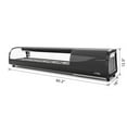 thumbnail image 4 of 60 in. Glass Sushi Countertop Display Refrigerator with 6 Stainless Steel Trays in Black (KM-SR60-BK), 4 of 9