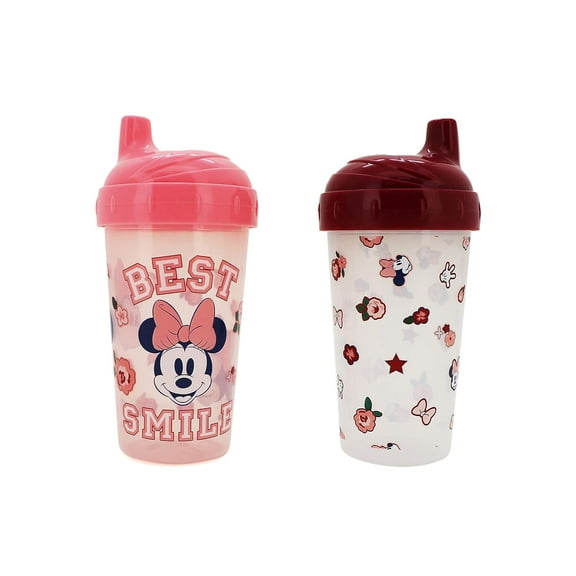 BABY SIPPER CUPS 2 PACK - GIRLS - BEST SMILE - DISNEY MINNIE MOUSE - POP-UP