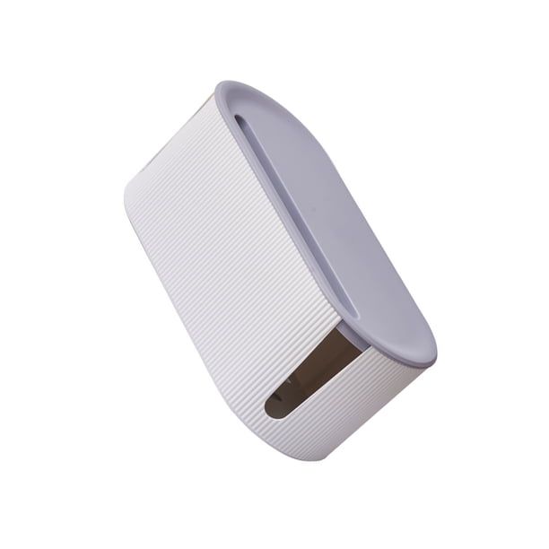 Moyic Caja de almacenamiento de cables para el hogar, enrutador a prueba de polvo, soporte de placa, organizador, caja de gestión, soporte Almacenamiento y organización del hogar Blanco