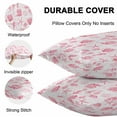 thumbnail image 6 of Outdoor Waterproof Pillow Covers Pack of 2, Seahorse Coral Shell Starfish Ocean Pink Retro Decorative Throw Pillowcases Cushion Covers for Garden Patio Tent Sofa Couch, 20x12 inch, 6 of 8