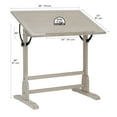 thumbnail image 5 of Studio Designs Vintage Solid Wood Drawing/Drafting Table with 36" x 24" Angle Adjustable Top in Coastal White, 5 of 14