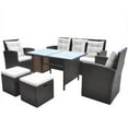 thumbnail image 1 of vidaXL Patio Dining Set Patio Table and Rattan Chair Outdoor Furniture Set, 1 of 6