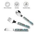 thumbnail image 3 of Balery cute Skull organ for Stainless Steel Kids Silverware Set - Child and Toddler Safe Flatware - Children's Knife, Fork And Spoon Set - Metal Kids Cutlery Set, 3 of 8