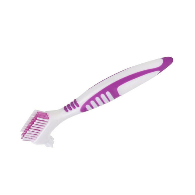 Denture Brush, 2Pcs Denture Toothbrush, Effective Purple Portable For Travel Indoor Outdoor Home