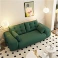thumbnail image 6 of JERFIT 3-in-1 Convertible Floor Sofa Bed, Foldable Futon Couch with Pillows, Plush Teddy Fabric for Living Room, Guest Room, Playroom, Green, 6 of 10