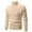 Khaki, variant on QTBIUQ Sweater Winter Mens Solid Color Knitted Casual Base High Neck Sweater Top Black