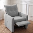 thumbnail image 1 of Sillón Reclinable Easy Living Livio Gris  Claro de Tela con Doble Posición y Reposapiés Ajustable, 1 of 10