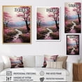 thumbnail image 4 of Designart "Countryside Pink blossom Countryside II" Landscape & Nature Floater Framed Wall Decor, 4 of 7