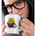 thumbnail image 2 of 3drose, Ecuador Soccer Ball, 11oz Two-tone Blue Mug, 2 of 6