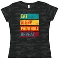 thumbnail image 3 of Inktastic Eat Sleep Paintball Repeat Women's T-Shirt, 3 of 5