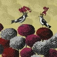 thumbnail image 2 of Fab Funky 20x20 Black Ornate Wood Framed with Double Matting Museum Art Print Titled - Blooming Birds, Chrysanthemum 2, Fine Art Print, 2 of 4