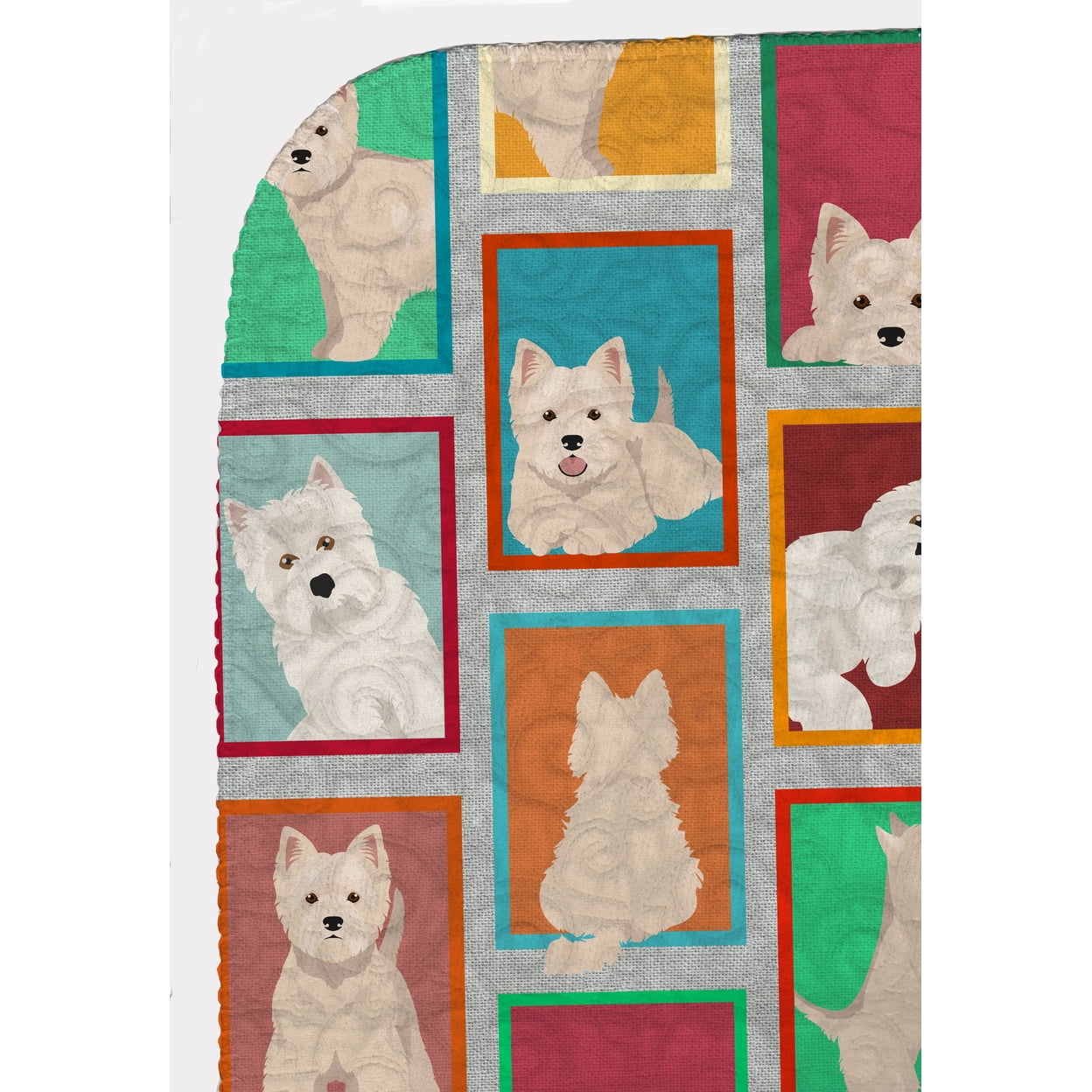Lots of Westie Quilted Blanket 50x60