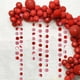 thumbnail image 1 of Guirnalda de flores de papel redondas rojas y verdes con forma de estrella navideña | Decoraciones colgantes para fiestas, 1 of 7