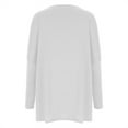 thumbnail image 5 of Patlollav Womens Plus Size Long Sleeve T-Shirt Autumn Solid Loose Pockets Tops, 5 of 6