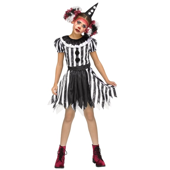 Haunted Harlequin Halloween Costume for Children, Girl's Size L (10/12), by Way to Celebrate