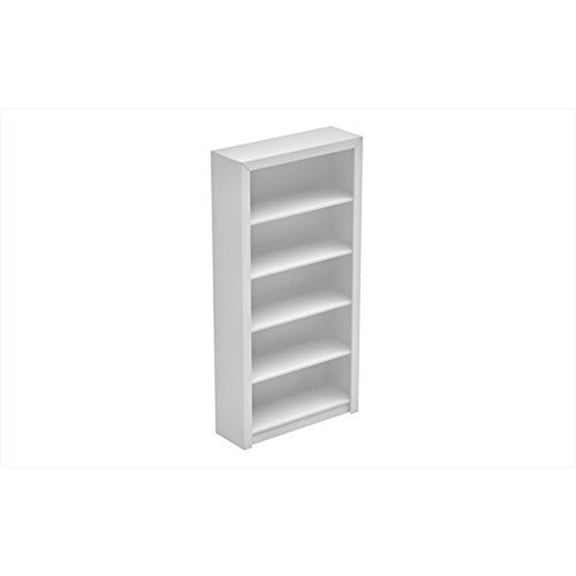 Manhattan Comfort Contemporary and Wide Olinda 1 0 Classic Open Free Standing Bookcase with 5 Shelves White