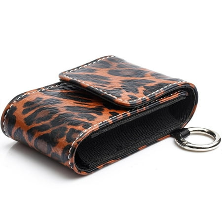 

Wozhidaoke organization and storage Leather Leopard Print Portable Protective Fingertip Oximeter Box reusable grocery bags valentines day decor