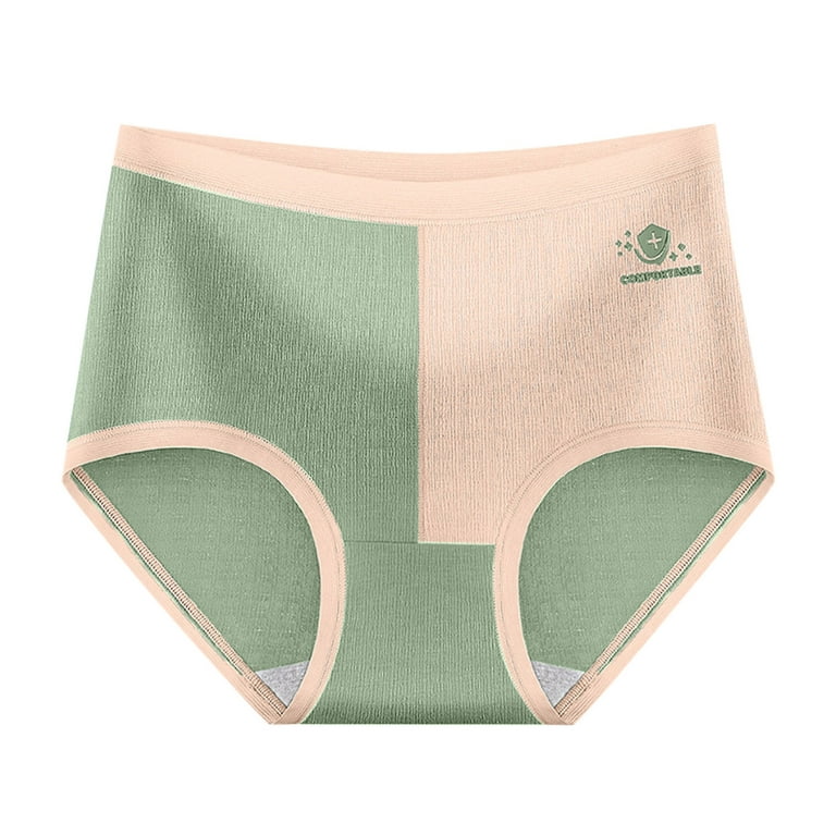 JDEFEG Juniors Underwear Women's Patterned Underwear Breathable Briefs  Comfortable Low Waist Underwear Underwear Women Pack Bikini Polyester Green  Xl