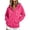 Hot Pink, variant on Womens Pullover Hoodies Thumb Holes Long Sleeve Half Snap-up Loose Drawstring Hooded Sweatshirts with Pocket (XL, Wine)