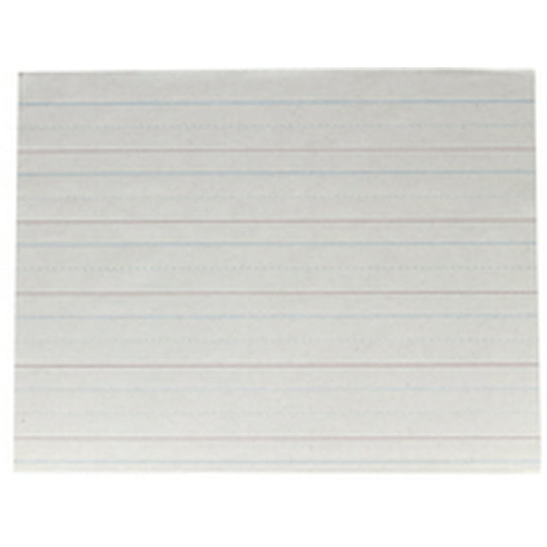 School Smart Red & Blue Newsprint Paper, 1 Inch Ruled, 11 X 8-1/2 Inches, 500 Sheets - Walmart.com