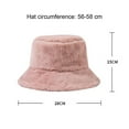 thumbnail image 6 of D-GROEE Winter Faux Bucket Hat Wool Fluffy Plush Bucket Hat Thick Fuzzy Fisherman Hat, 6 of 6