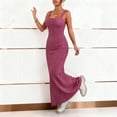 thumbnail image 2 of XIYON Dress For Women Elegant Sleeveless Casual Dress Solid Color Slim Fit Midi Summer Versatile Outfits For Daily Wear Fashion, 2 of 3