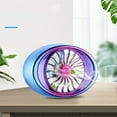 thumbnail image 1 of Ventilador de coche ajustable 360° con 3 velocidades y luces LED de colores | Ventilador silencioso con alimentación USB para coche y hogar | Ventilador multifunción con clip y 5 aspas, 1 of 9