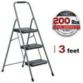 thumbnail image 7 of Louisville Black and Decker Steel Step Stool, Three-Step, 200 lb Cap, Gray, 7 of 7