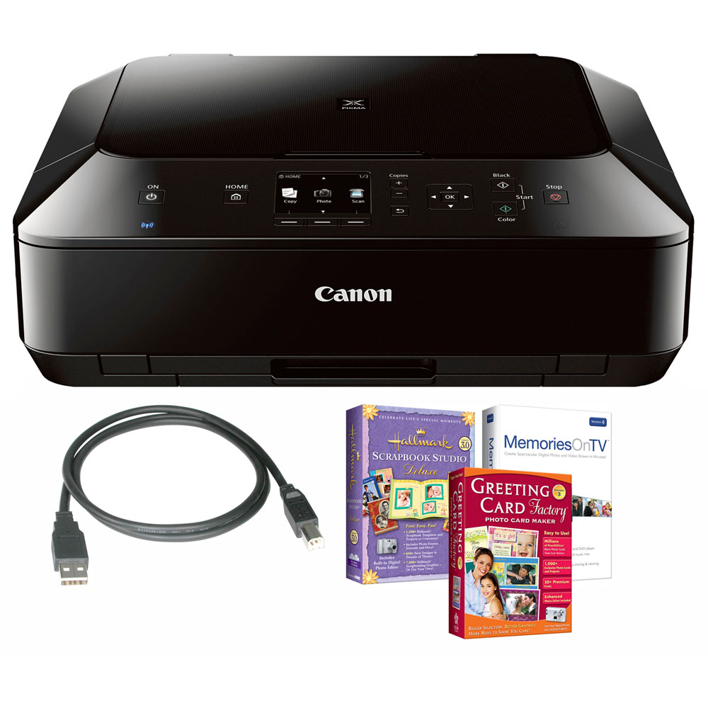 PIXMA MG5420 Wireless Photo AllInOne Inkjet Printer with USB Cable and Camera Creativity DVD
