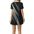 thumbnail image 2 of Patlollav $5 Dresses for Women Ladies Loose Casual Short Sleeve O-Neck Solid Mini Dress, 2 of 6