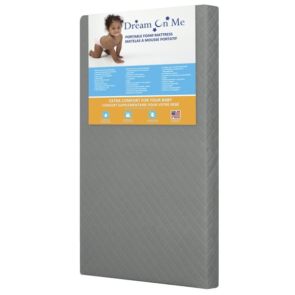 Dream on Me Aster 1.5" Fiber Portable/Mini Crib Foam Mattress