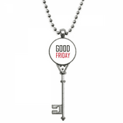 Celebrate Good Friday Canada Blessing Pendant Vintage Necklace Silver Key Jewelry