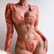 thumbnail image 1 of WILLBEST Bikini de Mujer, Traje de Baño, conjunto de Bikini para Mujer 2024, Blusa Estampada de Manga Larga, Cuello Bajo, Tirantes Finos, Cintura Abierta, Traje de Baño de Dos Piezas Ajustado, 1 of 8