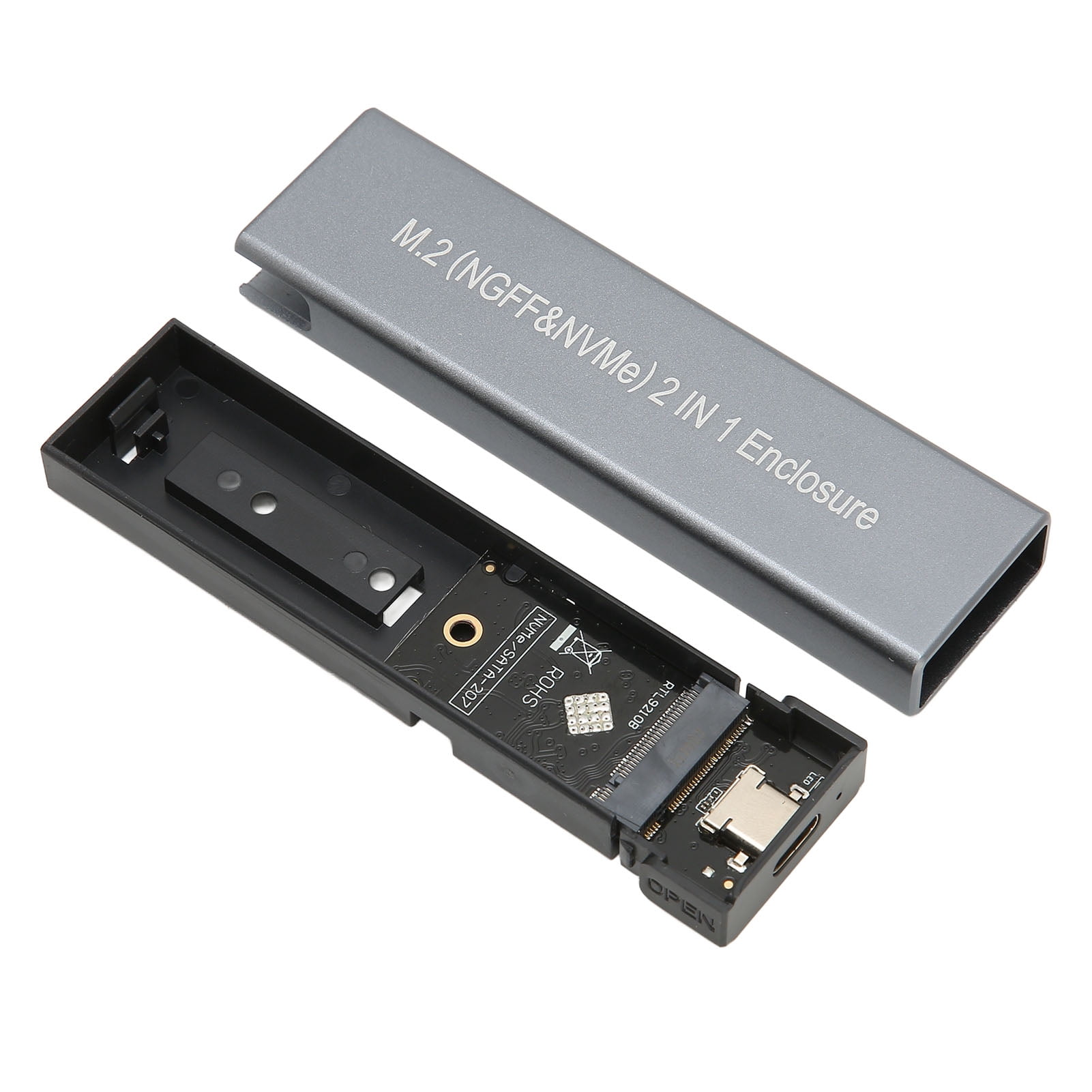 Ssd Shell Buy M.2 NVME SSD Enclosure, Tool Free Aluminum Alloy Shell Nvme M.2 SSD ...